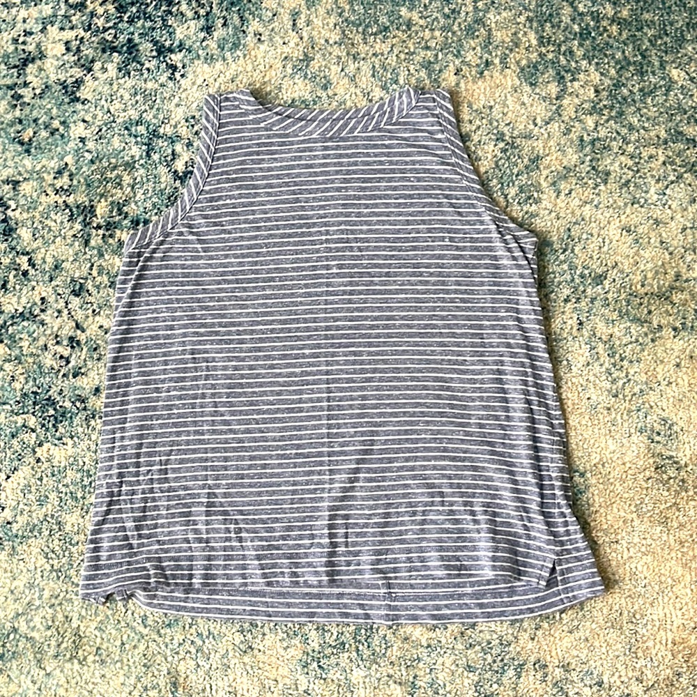 Loft blue and white tank top size M